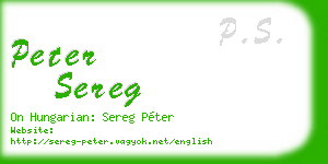peter sereg business card